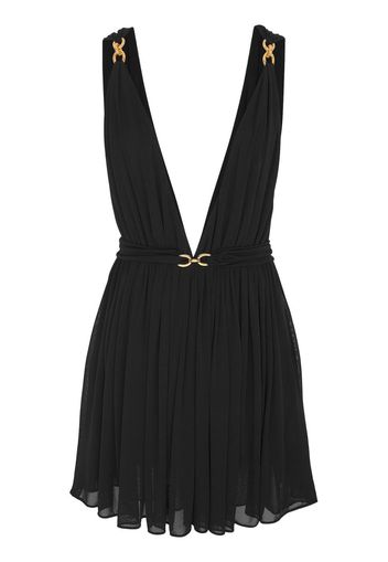 Saint Laurent Besticktes Minikleid - Schwarz