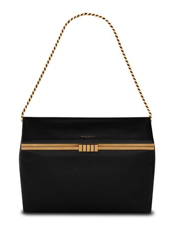 Saint Laurent Mittelgroße Sac Charniere Schultertasche - Schwarz