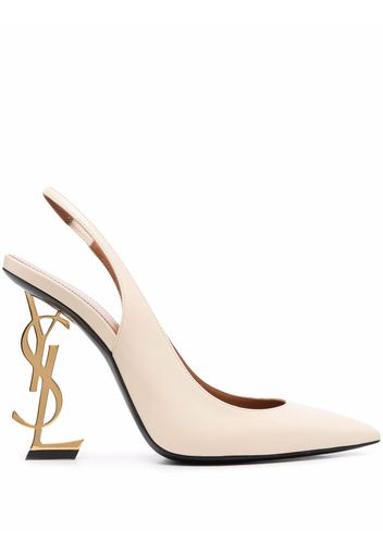 Saint Laurent Opyum 110mm slingback pumps - Nude