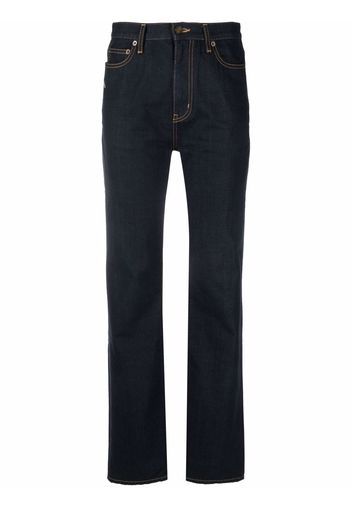 Saint Laurent Gerade High-Rise-Jeans - Blau