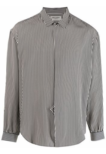 Saint Laurent striped silk shirt - Schwarz