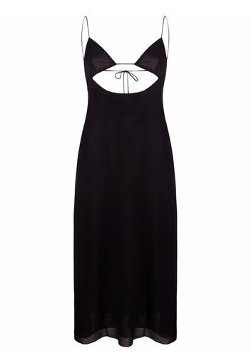 Saint Laurent open-back crepe dress - Schwarz