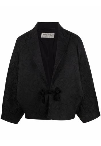 Saint Laurent patterned jacquard blazer - Schwarz