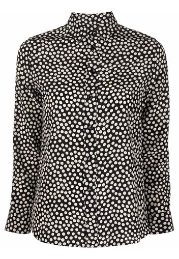 Saint Laurent polka-dot print shirt - Schwarz