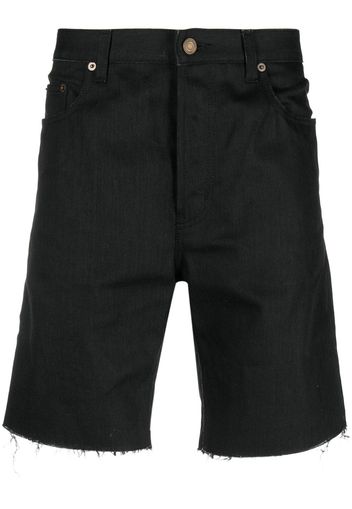 Saint Laurent raw-cut hem shorts - Schwarz