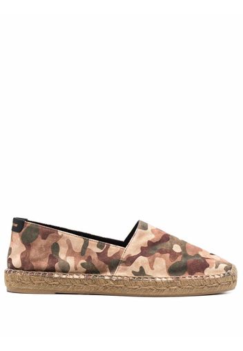 Saint Laurent camouflage-print espadrilles - Nude