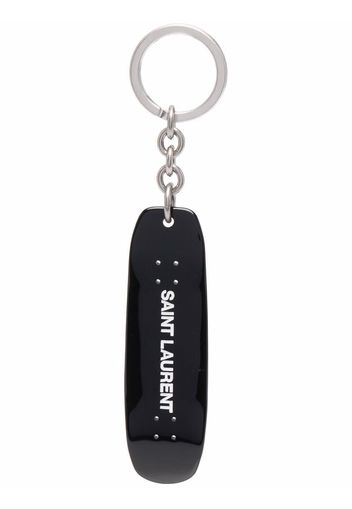 Saint Laurent logo-print skateboard key ring - Schwarz