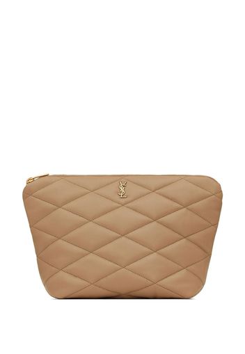 Saint Laurent Gesteppte Tasche - Nude