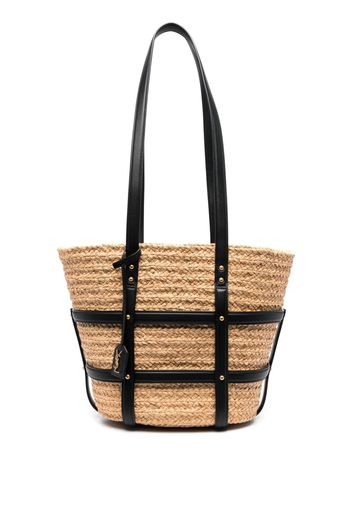 Saint Laurent Gewebter Panier Shopper - Nude