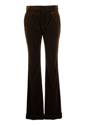 Saint Laurent long-leg flared trousers - Braun