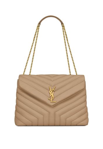 Saint Laurent Loulou matelassé shoulder bag - Grau