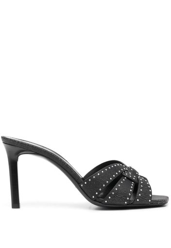 Saint Laurent studded leather mules - Schwarz