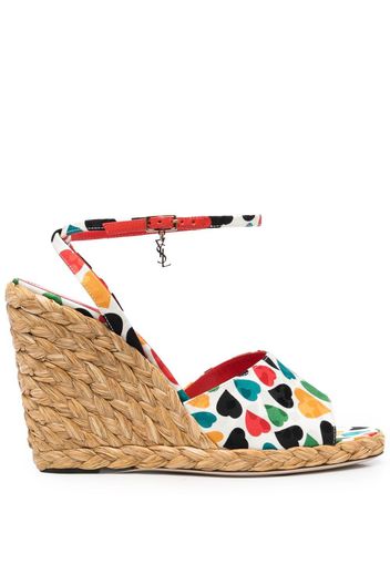 Saint Laurent Paloma Wedge-Espadrilles - Weiß