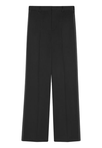 Saint Laurent Smoking-Hose mit weitem Bein - Schwarz