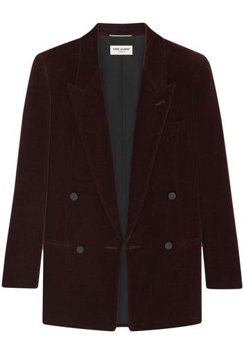 Saint Laurent cotton double-breasted blazer - Rot