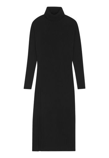 Saint Laurent Midikleid mit Rollkragen - Schwarz