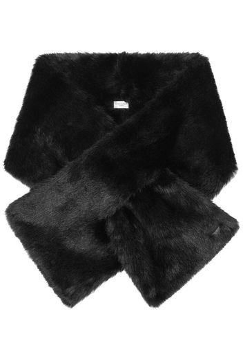 Saint Laurent Schal aus Faux Fur - Schwarz