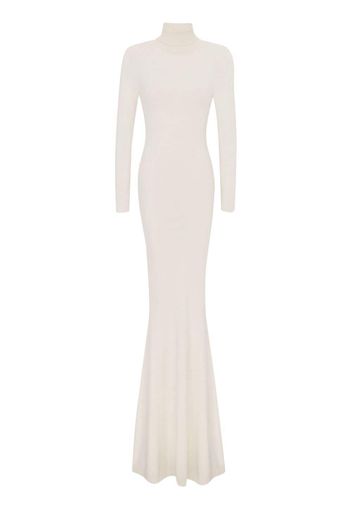 Saint Laurent virgin-wool maxi-dress - Nude