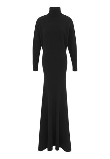 Saint Laurent cashmere roll-neck maxi-dress - Schwarz