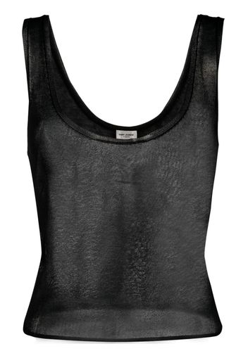 Saint Laurent Tanktop mit U-Ausschnitt - Schwarz