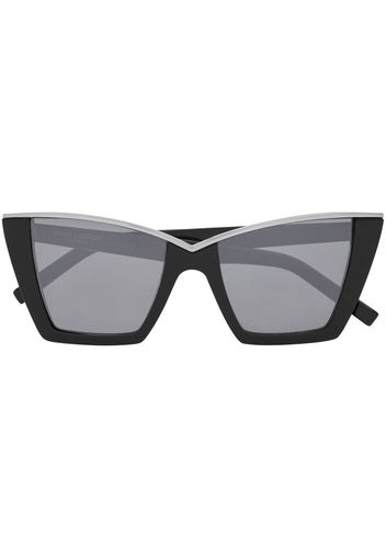 Saint Laurent Sonnenbrille mit Cat-Eye-Gestell - Silber