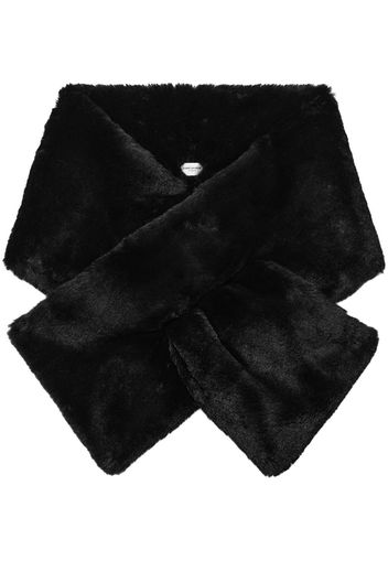 Saint Laurent Halskette aus Faux Fur - Schwarz