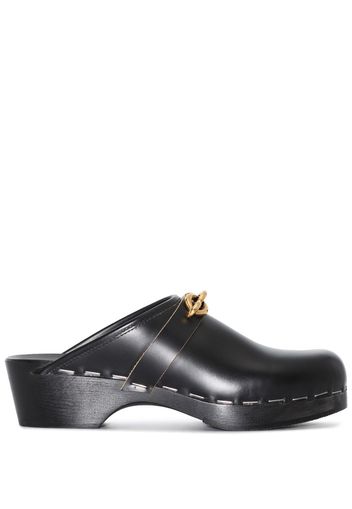 Saint Laurent Le Maillon Lederclogs 50 mm - Schwarz