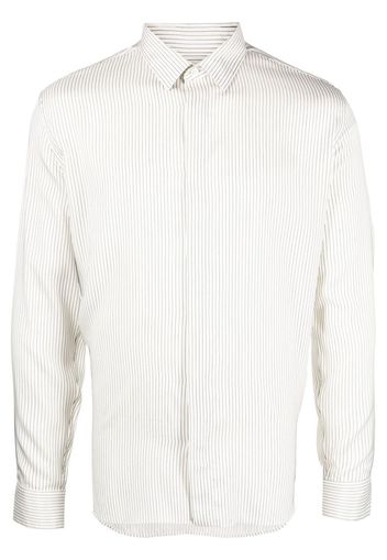 SAINT LAURENT button-up silk shirt - Weiß