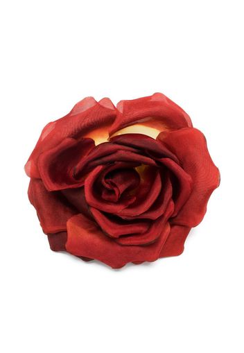 Saint Laurent silk rose broach - Rot