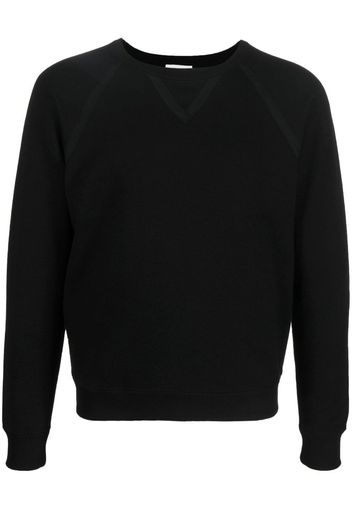 Saint Laurent crew-neck raglan-sleeve sweatshirt - Schwarz