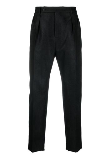 Saint Laurent pinstripe high-waisted trousers - Schwarz