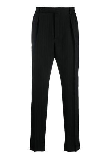 Saint Laurent pinstripe straight-leg trousers - Schwarz