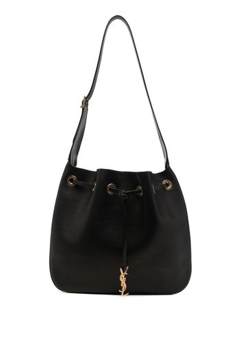 Saint Laurent drawstring bucket shoulder bag - Braun