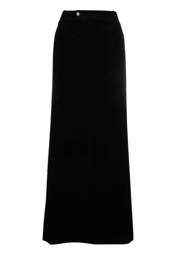 Saint Laurent velvet long skirt - Schwarz