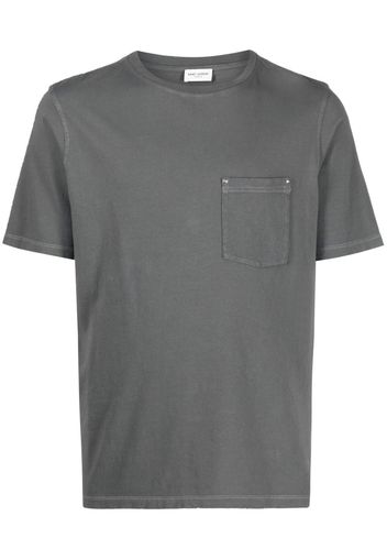 Saint Laurent patch-pocket short-sleeve T-shirt - Grau