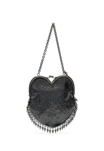 Saint Laurent heart mesh mini bag - Silber