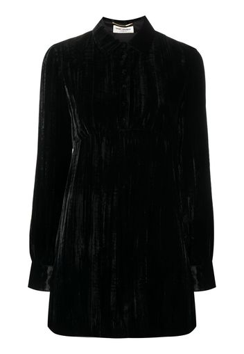 Saint Laurent long-sleeve minidress - Schwarz