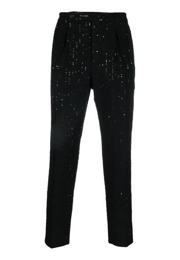 Saint Laurent Tapered-Hose mit Pailletten - Schwarz