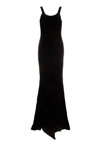 Saint Laurent velvet sleeveless evening dress - Schwarz