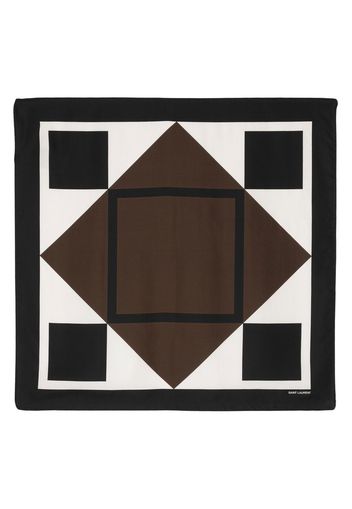 Saint Laurent geometric-print silk scarf - Schwarz