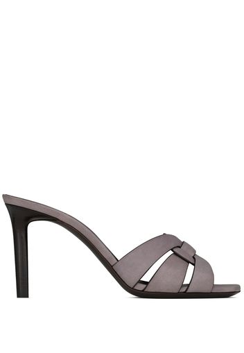 Saint Laurent Tribute 85mm leather sandals - Violett