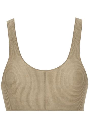 Saint Laurent Geripptes Bralette - Nude