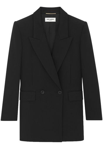 Saint Laurent Doppelreihiger Wollblazer - Schwarz