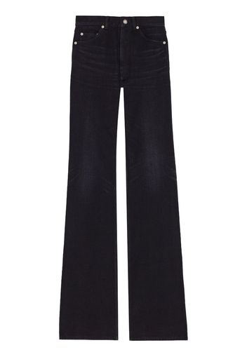 Saint Laurent high-waisted wide-leg jeans - Schwarz