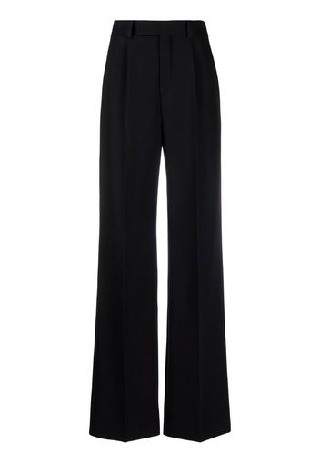 Saint Laurent High-Waist-Hose mit weitem Bein - Schwarz