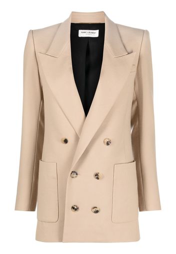 Saint Laurent Doppelreihiger Blazer - Nude