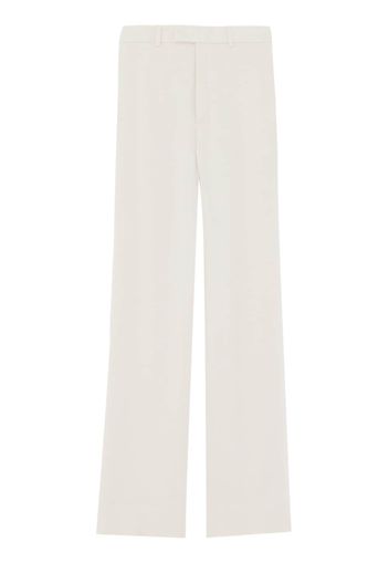 Saint Laurent high-waisted straight leg trousers - Weiß