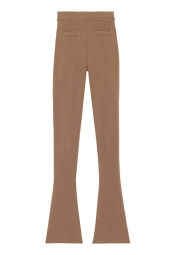 Saint Laurent high-waisted wool leggings - Nude