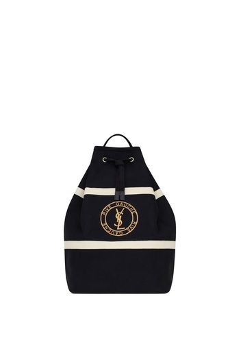 Saint Laurent Rucksack mit Logo-Stickerei - Schwarz