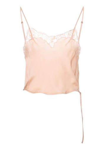 Saint Laurent Camisole-Top mit Spitzenbesatz - Nude